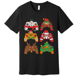 Christmas Santa deer gaming controllers Premium T-Shirt