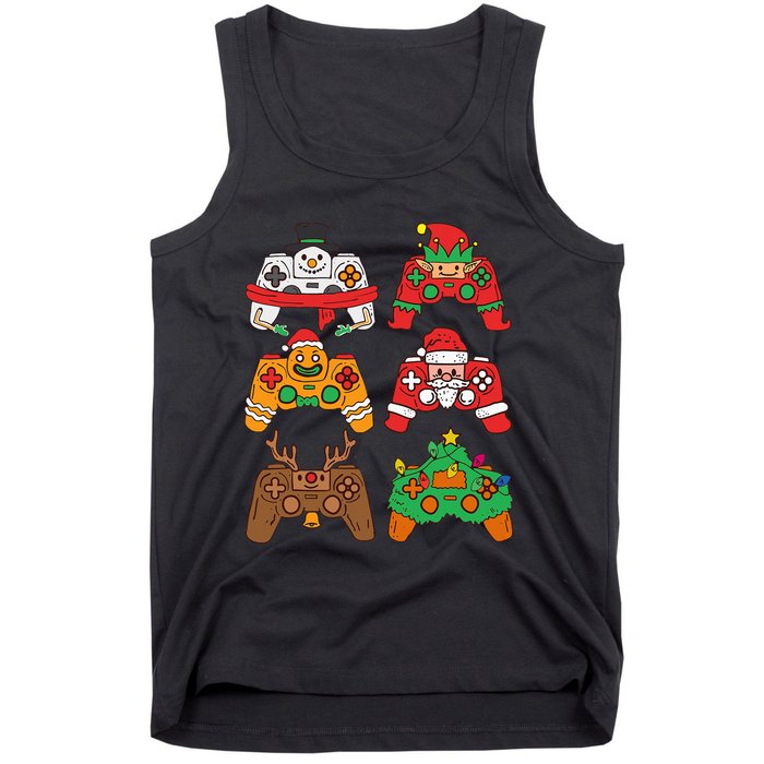 Christmas Santa deer gaming controllers Tank Top