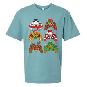 Christmas Santa deer gaming controllers Sueded Cloud Jersey T-Shirt