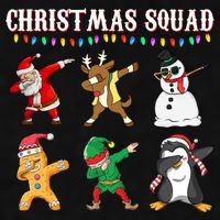 Christmas Squad Dabbing Characters Ladies PosiCharge Tri-Blend Wicking Tank