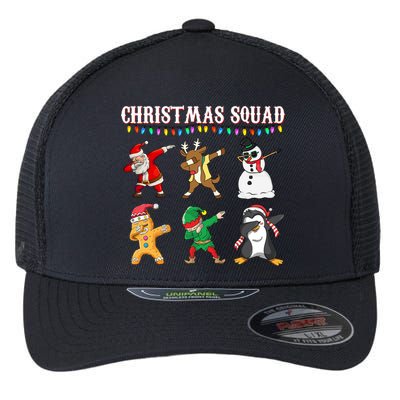 Christmas Squad Dabbing Characters Flexfit Unipanel Trucker Cap