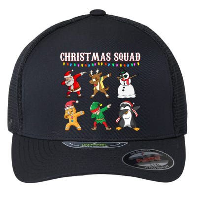 Christmas Squad Dabbing Characters Flexfit Unipanel Trucker Cap