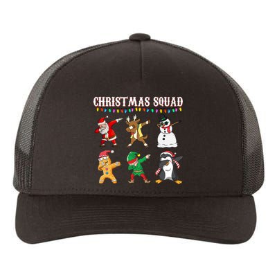 Christmas Squad Dabbing Characters Yupoong Adult 5-Panel Trucker Hat