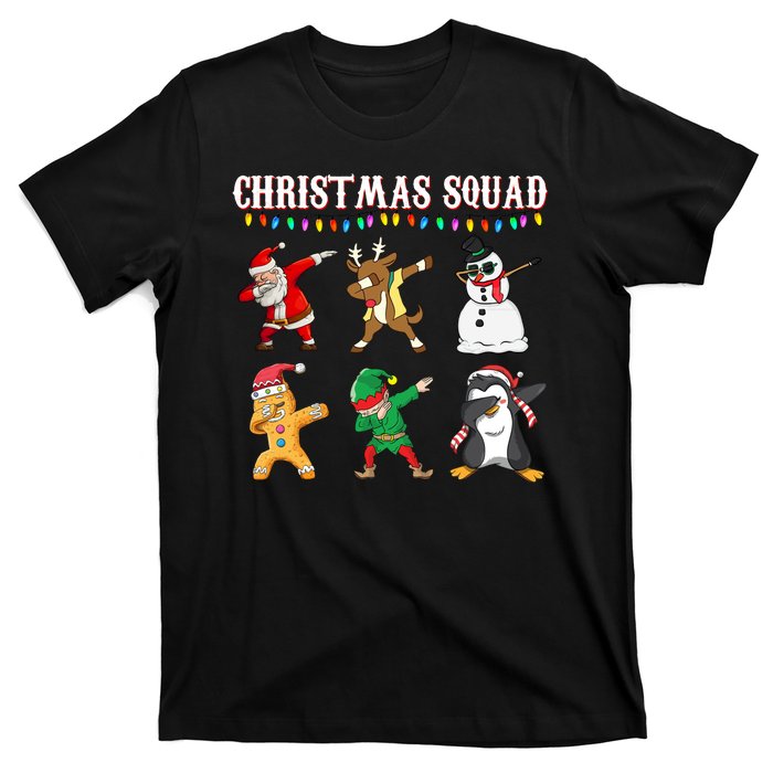 Christmas Squad Dabbing Characters T-Shirt