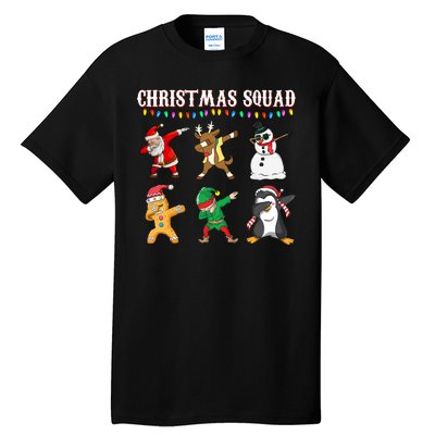 Christmas Squad Dabbing Characters Tall T-Shirt