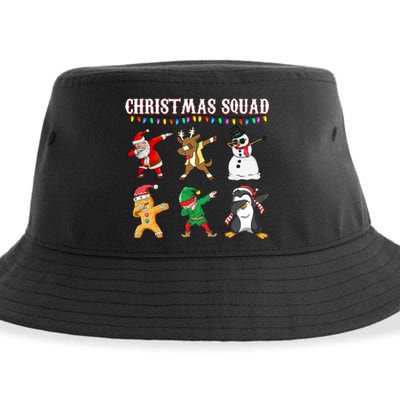 Christmas Squad Dabbing Characters Sustainable Bucket Hat