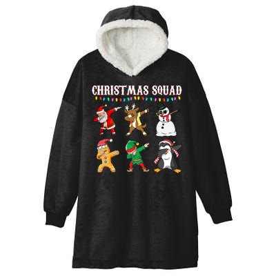 Christmas Squad Dabbing Characters Hooded Wearable Blanket