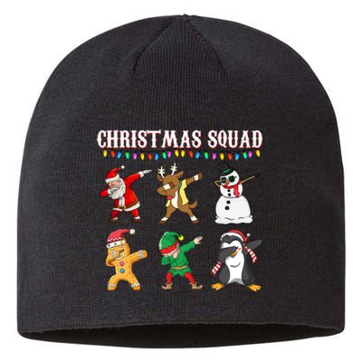 Christmas Squad Dabbing Characters Sustainable Beanie