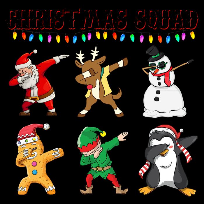 Christmas Squad Dabbing Characters 16oz Travel Tumbler