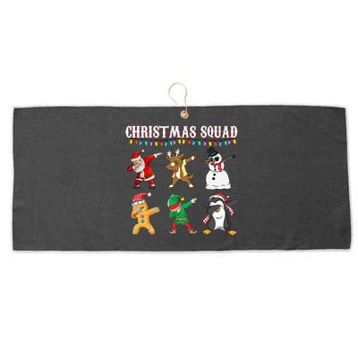 Christmas Squad Dabbing Characters Large Microfiber Waffle Golf Towel
