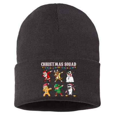 Christmas Squad Dabbing Characters Sustainable Knit Beanie