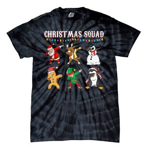 Christmas Squad Dabbing Characters Tie-Dye T-Shirt