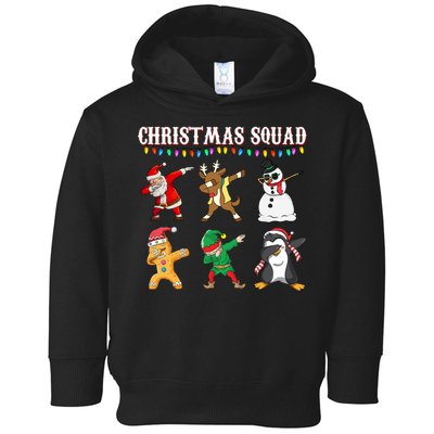 Christmas Squad Dabbing Characters Toddler Hoodie