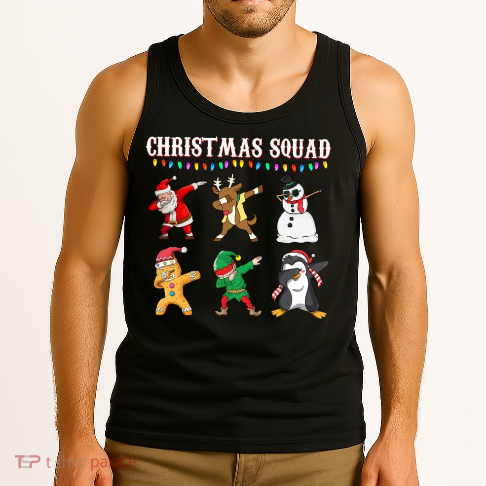 Christmas Squad Dabbing Characters Tank Top