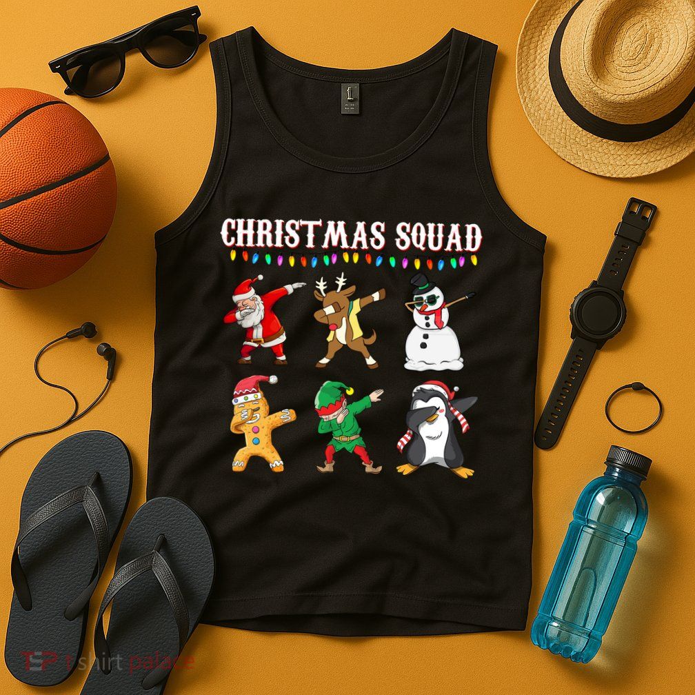 Christmas Squad Dabbing Characters Tank Top