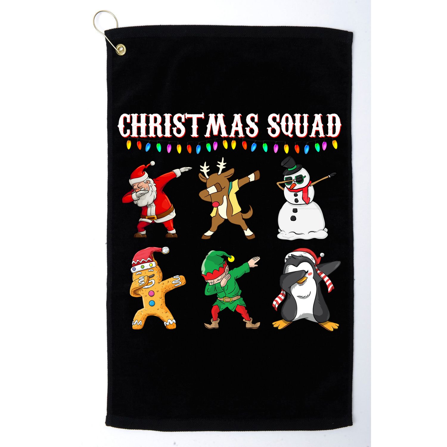 Christmas Squad Dabbing Characters Golf Towel