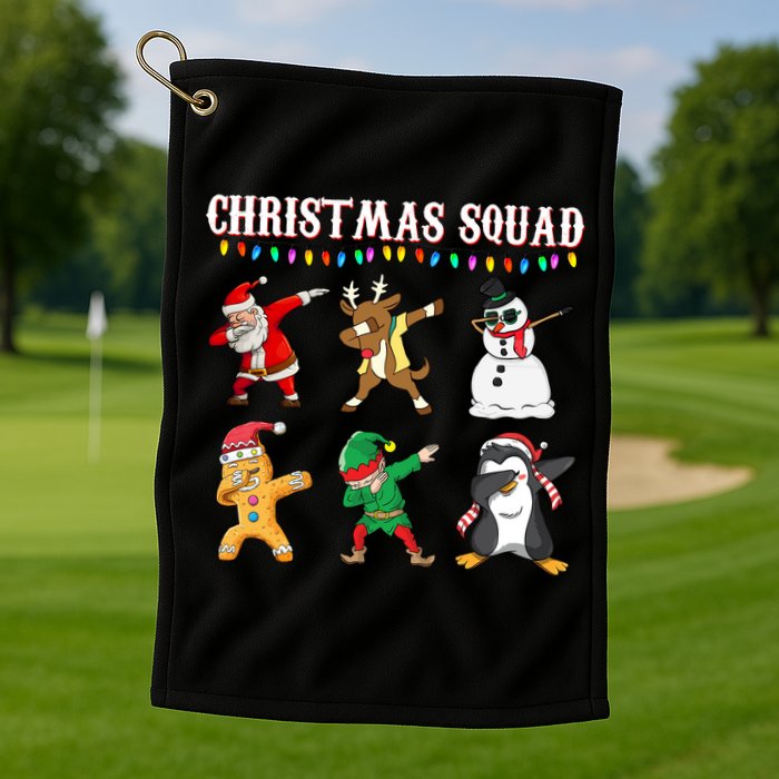 Christmas Squad Dabbing Characters Golf Towel
