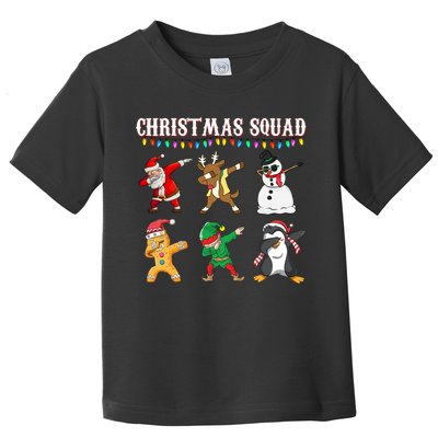 Christmas Squad Dabbing Characters Toddler T-Shirt