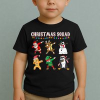 Christmas Squad Dabbing Characters Toddler T-Shirt