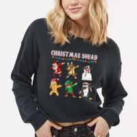 Christmas Squad Dabbing Characters Cropped Pullover Crew