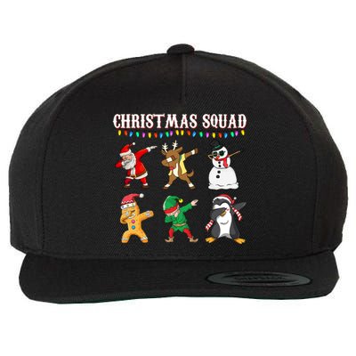 Christmas Squad Dabbing Characters Wool Snapback Cap