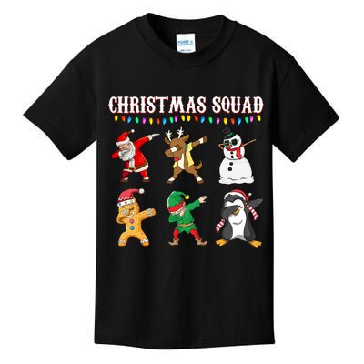 Christmas Squad Dabbing Characters Kids T-Shirt