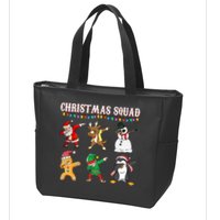Christmas Squad Dabbing Characters Zip Tote Bag