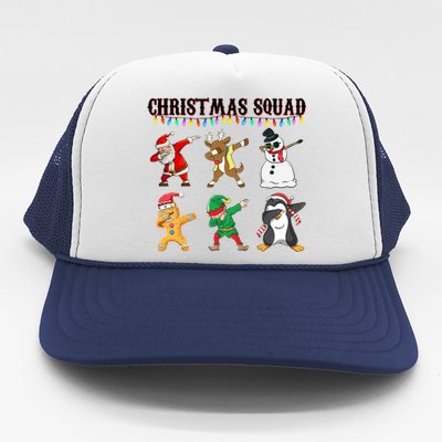 Christmas Squad Dabbing Characters Trucker Hat