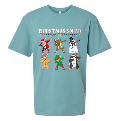 Christmas Squad Dabbing Characters Sueded Cloud Jersey T-Shirt