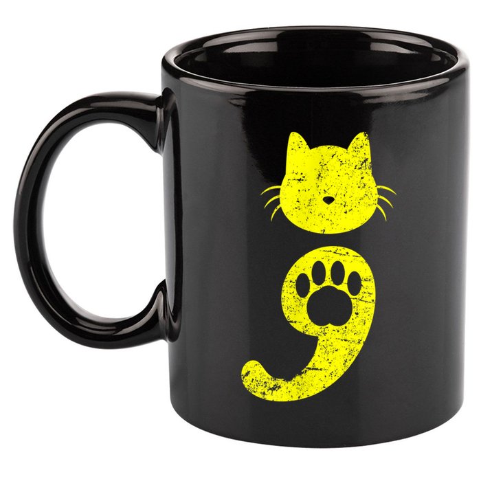 Cat Semicolon Depression Awareness Cat Lover Gift 11oz C Handle Ceramic Mug