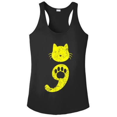 Cat Semicolon Depression Awareness Cat Lover Gift Ladies PosiCharge Competitor Racerback Tank