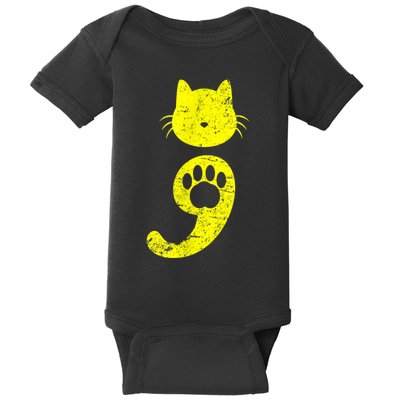 Cat Semicolon Depression Awareness Cat Lover Gift Baby Bodysuit