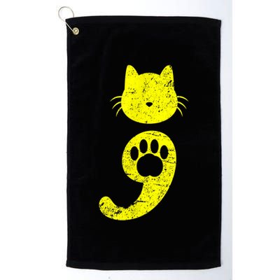 Cat Semicolon Depression Awareness Cat Lover Gift Golf Towel