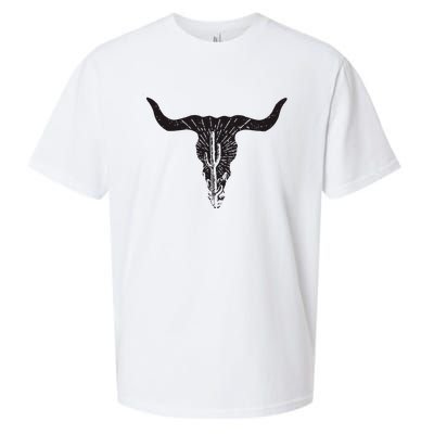 Cow Skull Desert Cactus Boho Longhorn South Western Country Sueded Cloud Jersey T-Shirt