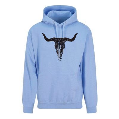 Cow Skull Desert Cactus Boho Longhorn South Western Country Unisex Surf Hoodie