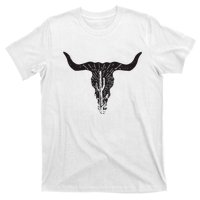 Cow Skull Desert Cactus Boho Longhorn South Western Country T-Shirt