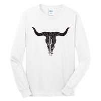 Cow Skull Desert Cactus Boho Longhorn South Western Country Tall Long Sleeve T-Shirt