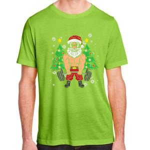 Christmas Santa Deadlift Xmas Weightlift Gym Gift Adult ChromaSoft Performance T-Shirt