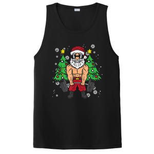 Christmas Santa Deadlift Xmas Weightlift Gym Gift PosiCharge Competitor Tank