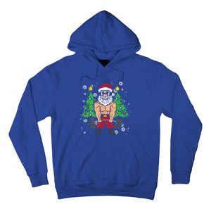 Christmas Santa Deadlift Xmas Weightlift Gym Gift Hoodie