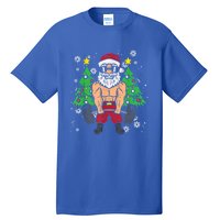 Christmas Santa Deadlift Xmas Weightlift Gym Gift Tall T-Shirt