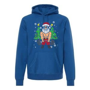 Christmas Santa Deadlift Xmas Weightlift Gym Gift Premium Hoodie