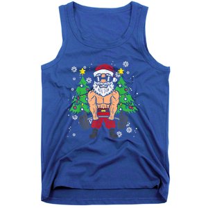 Christmas Santa Deadlift Xmas Weightlift Gym Gift Tank Top