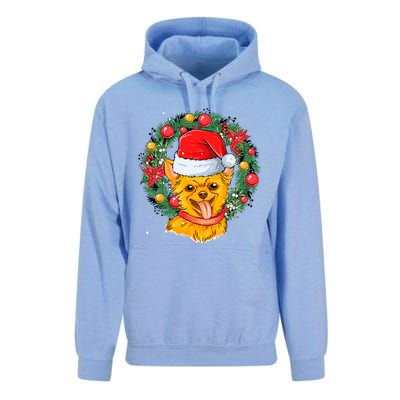 Christmas Santa Dog Backprint Design Xmas Pyjamas Chihuahua Gift Unisex Surf Hoodie