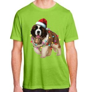 Christmas Santa Dog St Bernard Saint Xmas Dog Lover Great Gift Adult ChromaSoft Performance T-Shirt