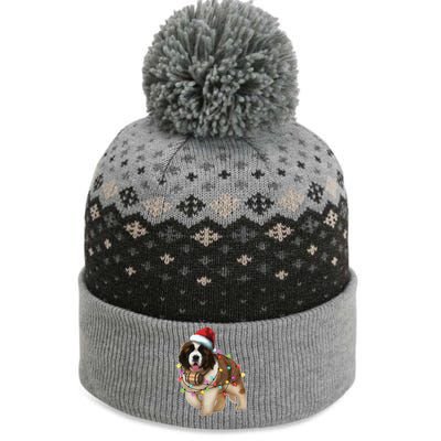 Christmas Santa Dog St Bernard Saint Xmas Dog Lover Great Gift The Baniff Cuffed Pom Beanie