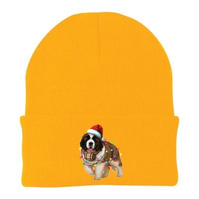 Christmas Santa Dog St Bernard Saint Xmas Dog Lover Great Gift Knit Cap Winter Beanie