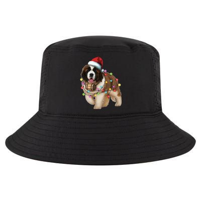 Christmas Santa Dog St Bernard Saint Xmas Dog Lover Great Gift Cool Comfort Performance Bucket Hat