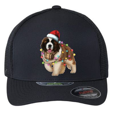 Christmas Santa Dog St Bernard Saint Xmas Dog Lover Great Gift Flexfit Unipanel Trucker Cap