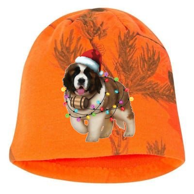 Christmas Santa Dog St Bernard Saint Xmas Dog Lover Great Gift Kati - Camo Knit Beanie